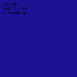 #1F1195 - Ultramarine Color Image