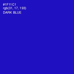 #1F11C1 - Dark Blue Color Image