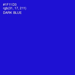 #1F11D3 - Dark Blue Color Image