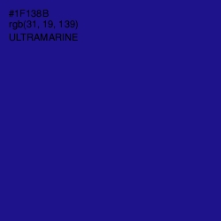 #1F138B - Ultramarine Color Image