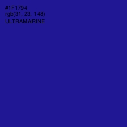 #1F1794 - Ultramarine Color Image