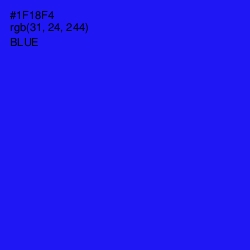 #1F18F4 - Blue Color Image