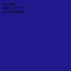 #1F198D - Ultramarine Color Image