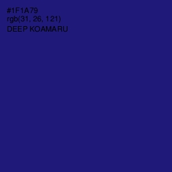 #1F1A79 - Deep Koamaru Color Image