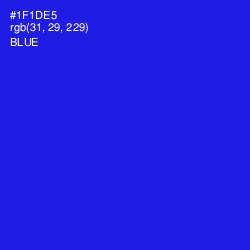#1F1DE5 - Blue Color Image