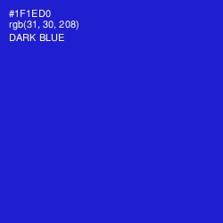 #1F1ED0 - Dark Blue Color Image
