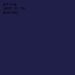 #1F1F4A - Bunting Color Image