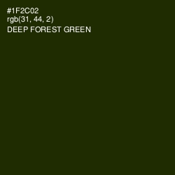 #1F2C02 - Deep Forest Green Color Image