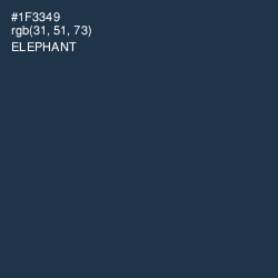 #1F3349 - Elephant Color Image