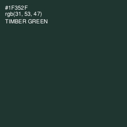 #1F352F - Timber Green Color Image