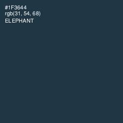 #1F3644 - Elephant Color Image