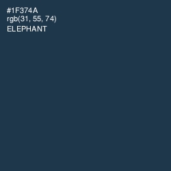 #1F374A - Elephant Color Image