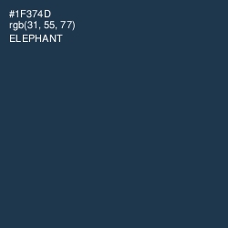 #1F374D - Elephant Color Image