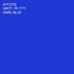 #1F37D3 - Dark Blue Color Image