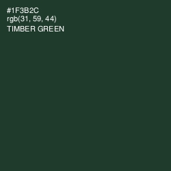 #1F3B2C - Timber Green Color Image