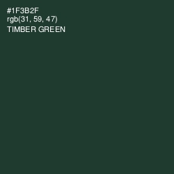 #1F3B2F - Timber Green Color Image