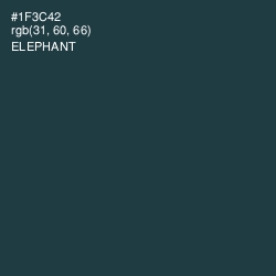 #1F3C42 - Elephant Color Image