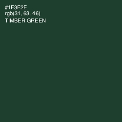 #1F3F2E - Timber Green Color Image