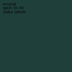 #1F3F3B - Gable Green Color Image