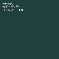 #1F403C - Te Papa Green Color Image