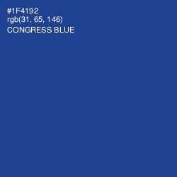 #1F4192 - Congress Blue Color Image