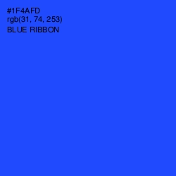 #1F4AFD - Blue Ribbon Color Image