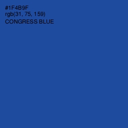 #1F4B9F - Congress Blue Color Image