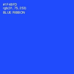 #1F4BFD - Blue Ribbon Color Image