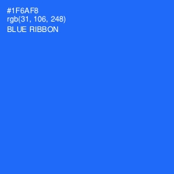 #1F6AF8 - Blue Ribbon Color Image
