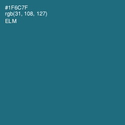 #1F6C7F - Elm Color Image