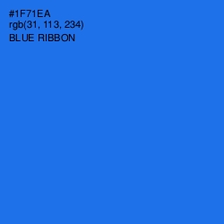 #1F71EA - Blue Ribbon Color Image