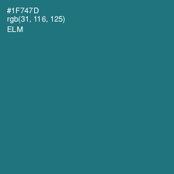 #1F747D - Elm Color Image