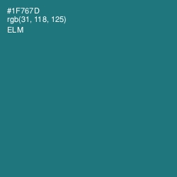 #1F767D - Elm Color Image