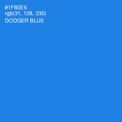 #1F80E6 - Dodger Blue Color Image
