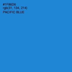 #1F86D6 - Pacific Blue Color Image