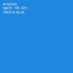 #1F87DD - Pacific Blue Color Image