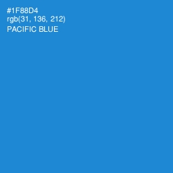 #1F88D4 - Pacific Blue Color Image