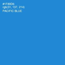 #1F89D6 - Pacific Blue Color Image