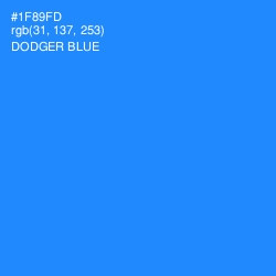 #1F89FD - Dodger Blue Color Image