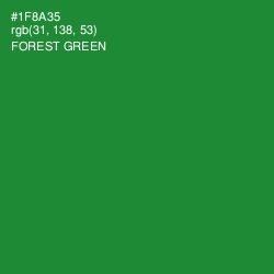 #1F8A35 - Forest Green Color Image