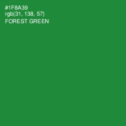 #1F8A39 - Forest Green Color Image