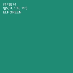 #1F8B74 - Elf Green Color Image