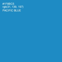 #1F8BC5 - Pacific Blue Color Image