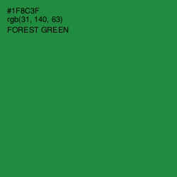 #1F8C3F - Forest Green Color Image