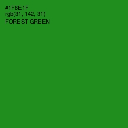 #1F8E1F - Forest Green Color Image