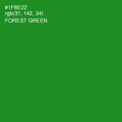 #1F8E22 - Forest Green Color Image