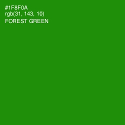 #1F8F0A - Forest Green Color Image