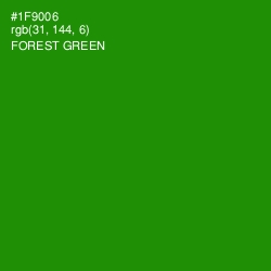 #1F9006 - Forest Green Color Image