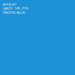 #1F91D7 - Pacific Blue Color Image