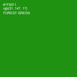 #1F9311 - Forest Green Color Image